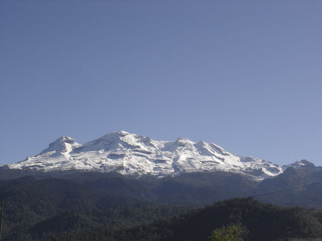 Volcán Iztacíhuatl desde Ozumba, Méx.